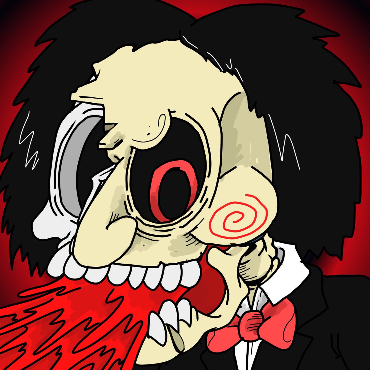 SickSkullGang's tweet image. Jigsick (# 210) 
☠️new 1/1 drawn and listed
#polygonNFTs #openseaNFT
