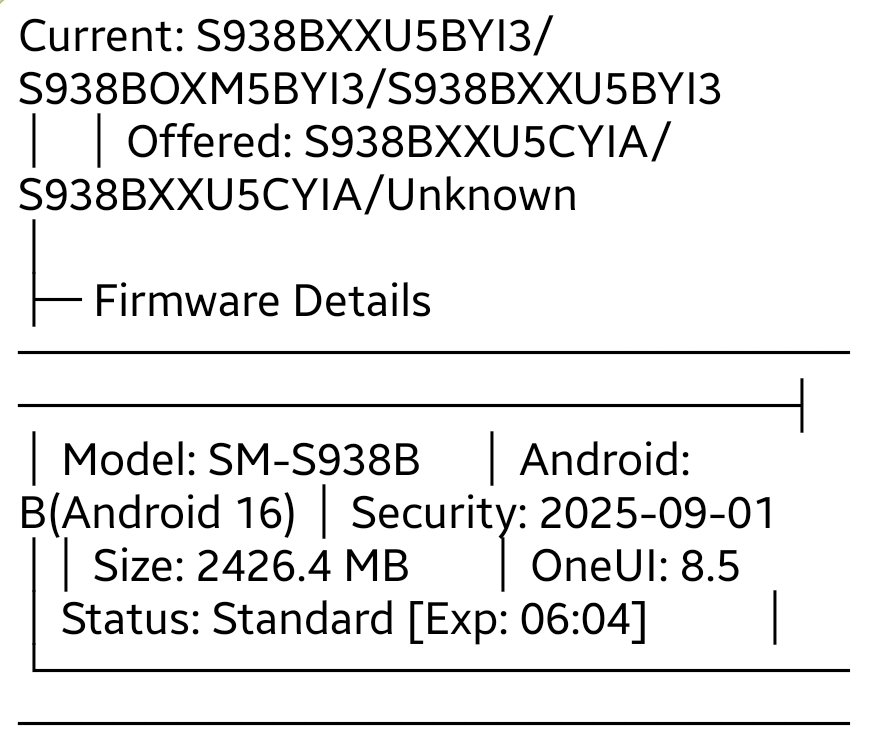 Koram_Akhilesh's tweet image. 🚨 Breaking

First One UI 8.5 test build spotted for the Galaxy S25 👀

BYI3 ➡️ CYIA 🔥

Build:
S938BXXU5CYIA / S938BOXM5CYIA / S938BXXU5CYIA

Security level: 01-09-2025

Found by @wr3cckl3ss1 😎
#GalaxyS25 #OneUI85 #Samsung #Android16