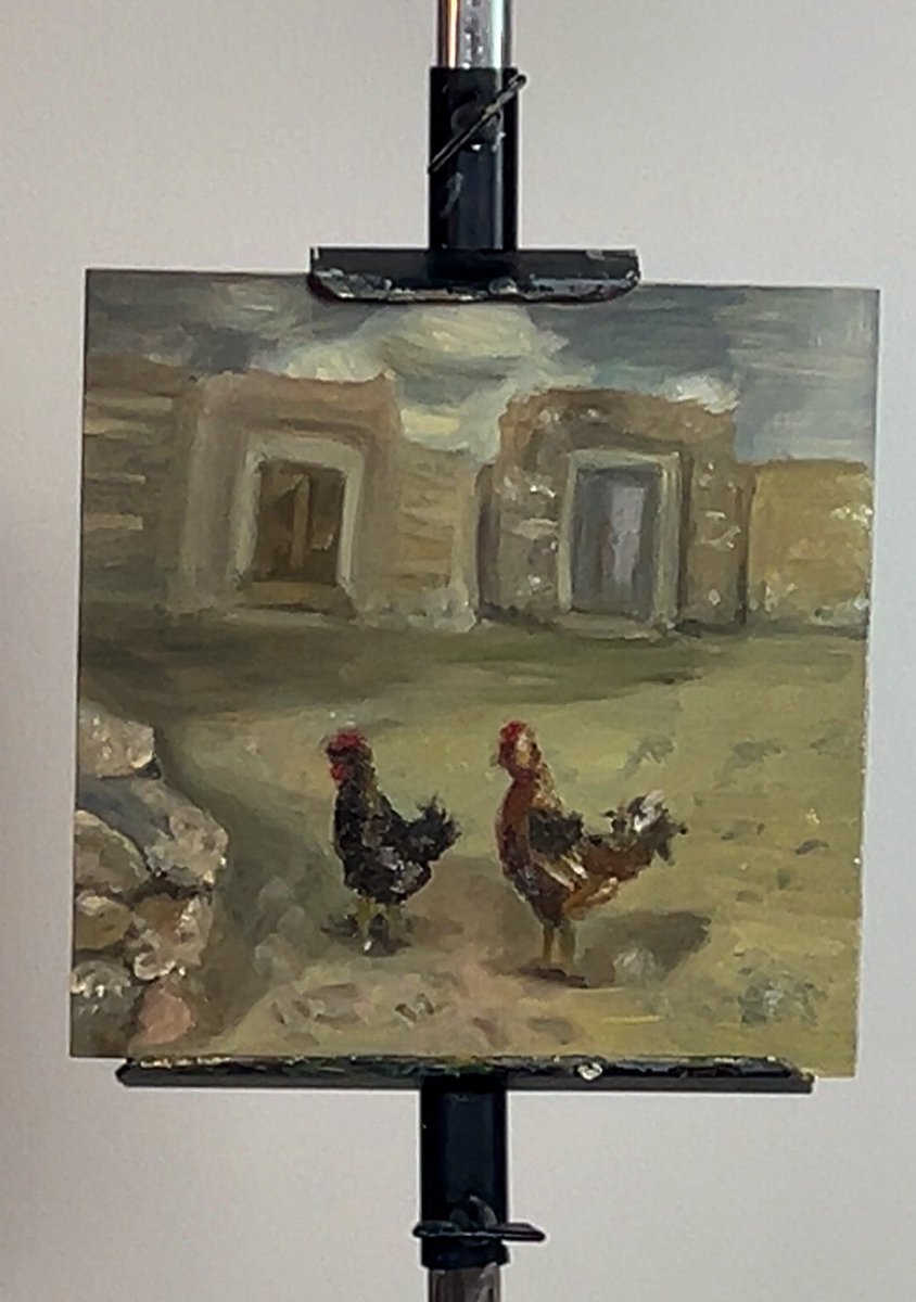 لوحة دجاج 🪨