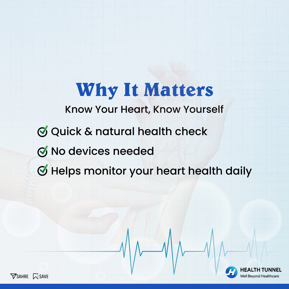 HealthTunnel's tweet image. 🫀 Self-Check: Measure Your Pulse Easily

Stay aware, stay healthy. 💙
#HeartHealth #PulseCheck #SelfCare #HealthyLiving #KnowYourNumbers #HeartRate #WellnessTips #CheckYourPulse #StayHealthy #HealthAwareness #HeartCare