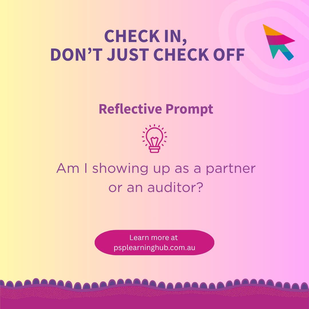 PSPHub's tweet image. Check In, Don’t Just Check Off 
Swipe left to learn more

psplearninghub.com.au

#psplearninghub #praticetips #casework #caseworkertraining