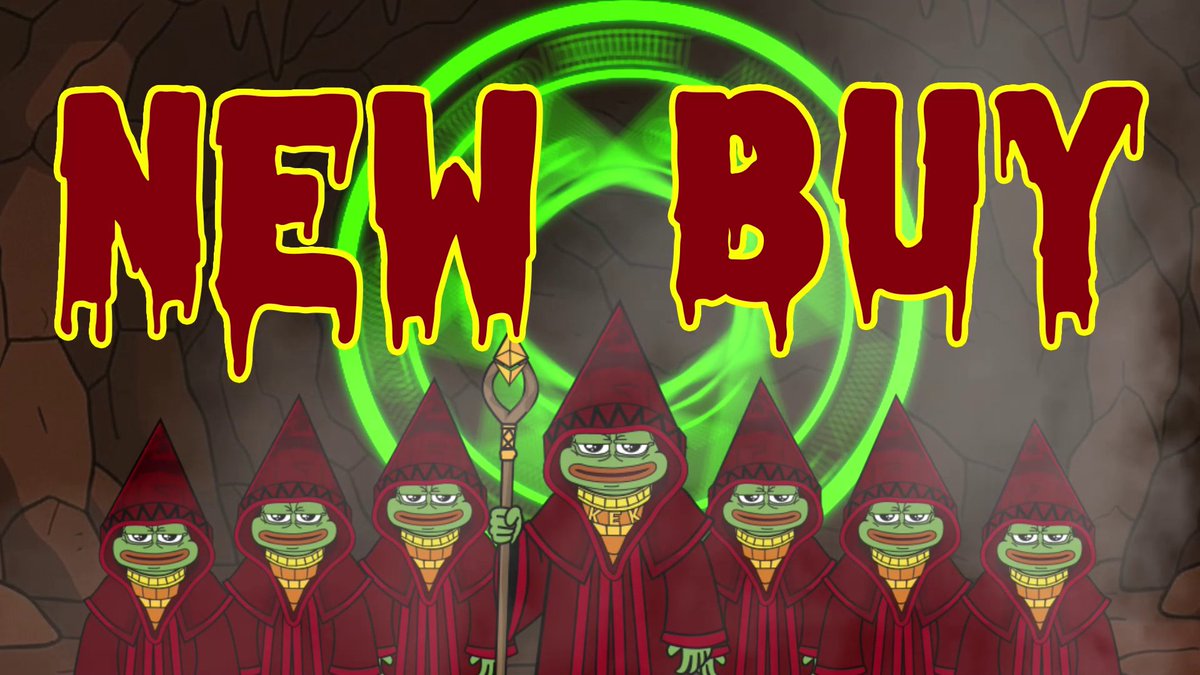 Just aped into $KEK that went live on ETH a few min ago!

<a href="/CultOfKek_ERC/">Cult of Kek</a> has the potential to run, sitting at 60K right now. Look for your entry.

CA: 0x7777717b75815Db52cd382A3cb46D8af0930f0CD