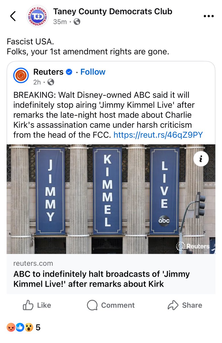 The local Democrat club has learned absolutely nothing in the last week. Truly, the Left could care less about any violence that happens due to their divisive and inflammatory name calling and rhetoric. Sad and disgusting.