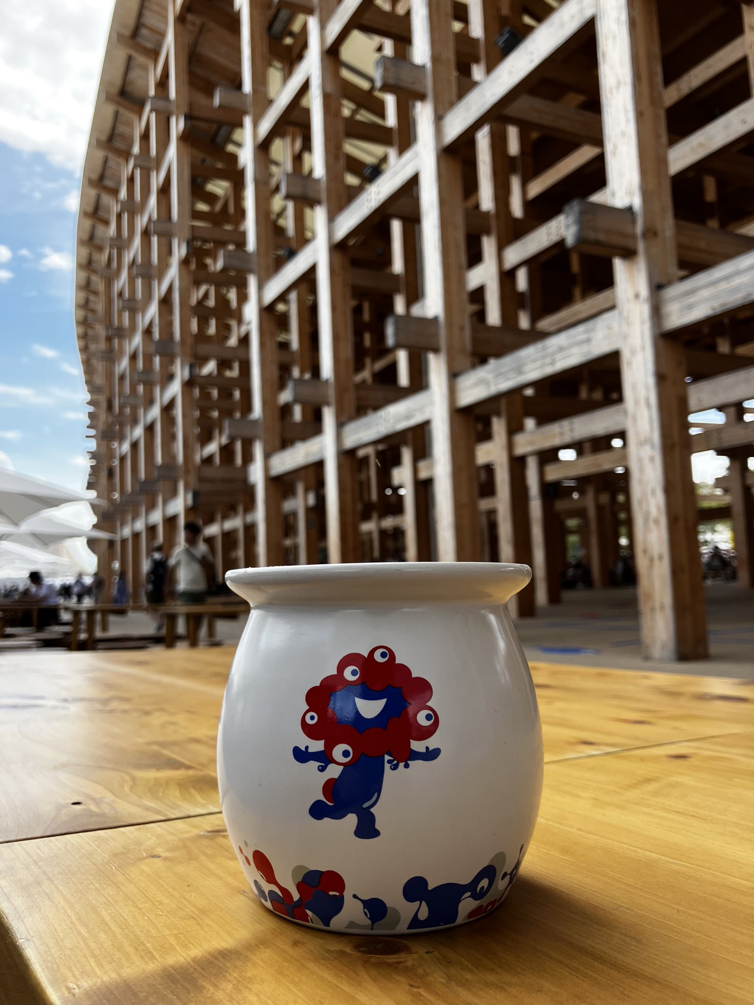 大阪 万博 ミャクミャク ひっぱりだこ飯 壺 空容器 淡路屋 ① 大阪