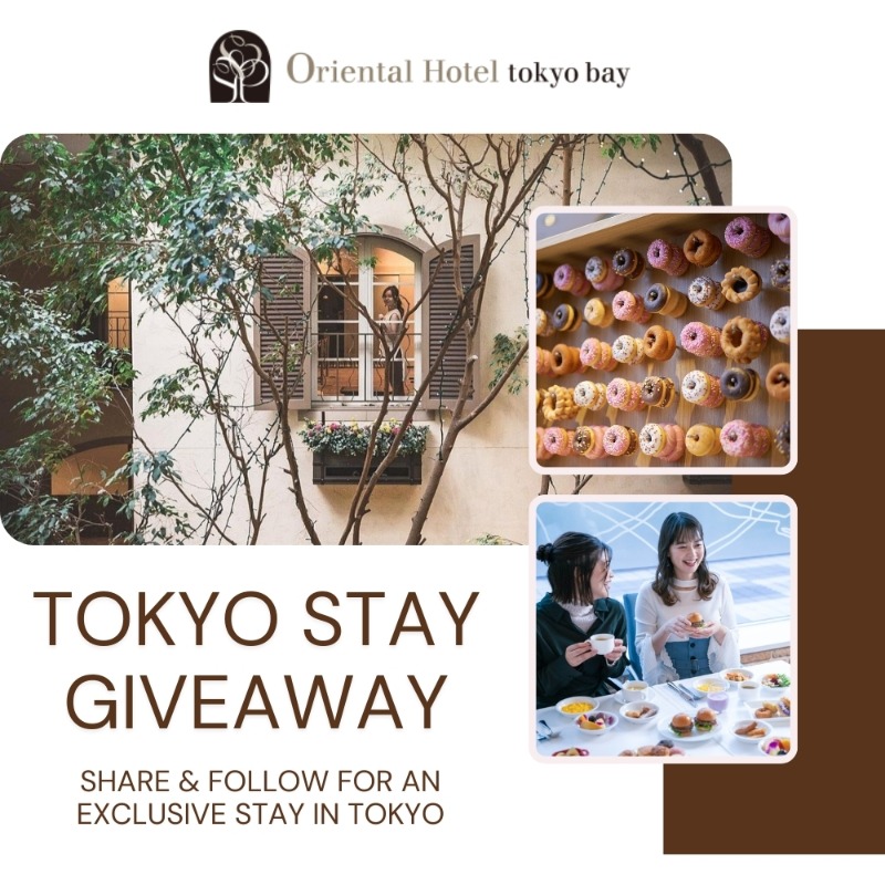 // TOKYO, JAPAN Hotel Stay Giveaway //
Win an overnight stay at ORIENTAL HOTEL TOKYO BAY 

3 Lucky Pairs • Breakfast Included

To participate, simply repost this post and follow Oriental_HR

/ End Date: September 30 /