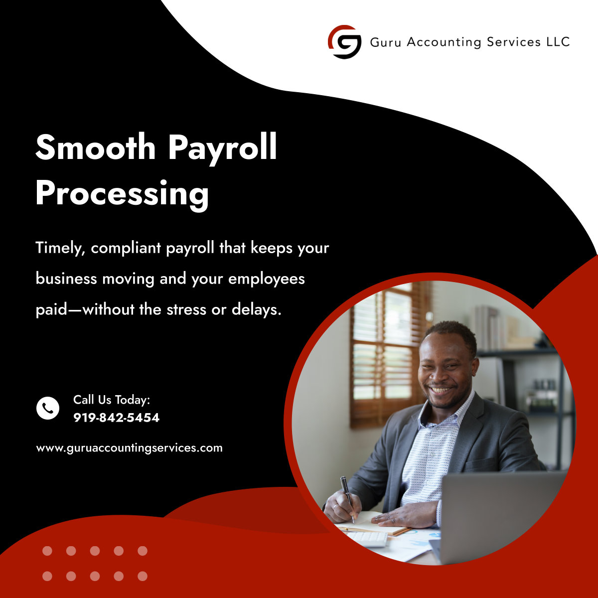 GuruAccountingS's tweet photo. We focus on helping businesses become more efficient, organized, and profitable through expert consulting. Let’s build better systems together.

#PayrollManagement #RaleighNC #TaxAndAccountingServices https://t.co/GFUByuLoUA