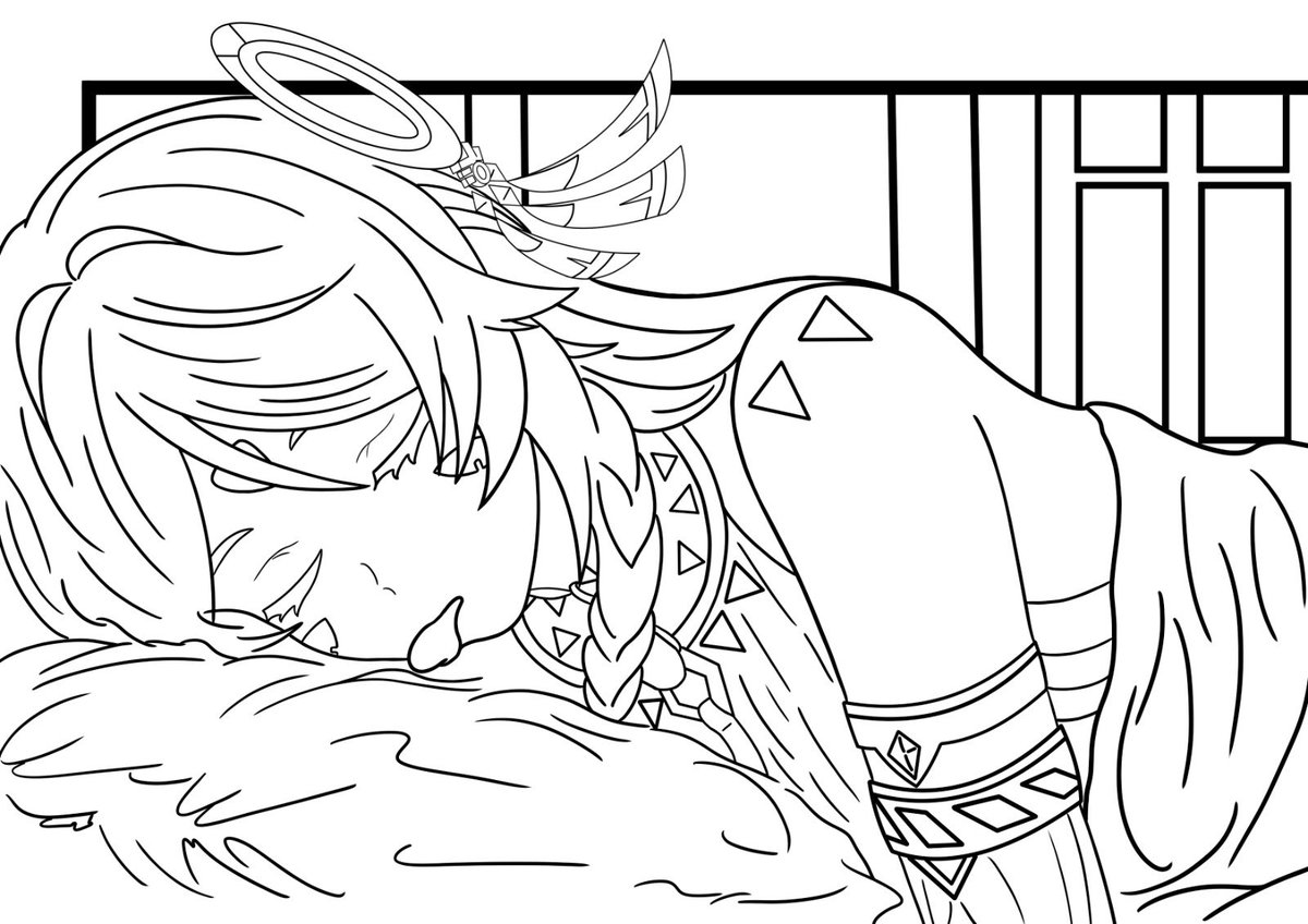 RulerPixel's tweet photo. Citlali knows there’s no better plan than a relaxing afternoon with snacks.

A relaxing afternoon + your favorite color + snacks = the perfect formula.

#GenshinImpact #Citlali #ArtWork #Natlan #LineArt #ClipStudioPaint #Pixiv #RelaxMood https://t.co/SqpQ37Roh0