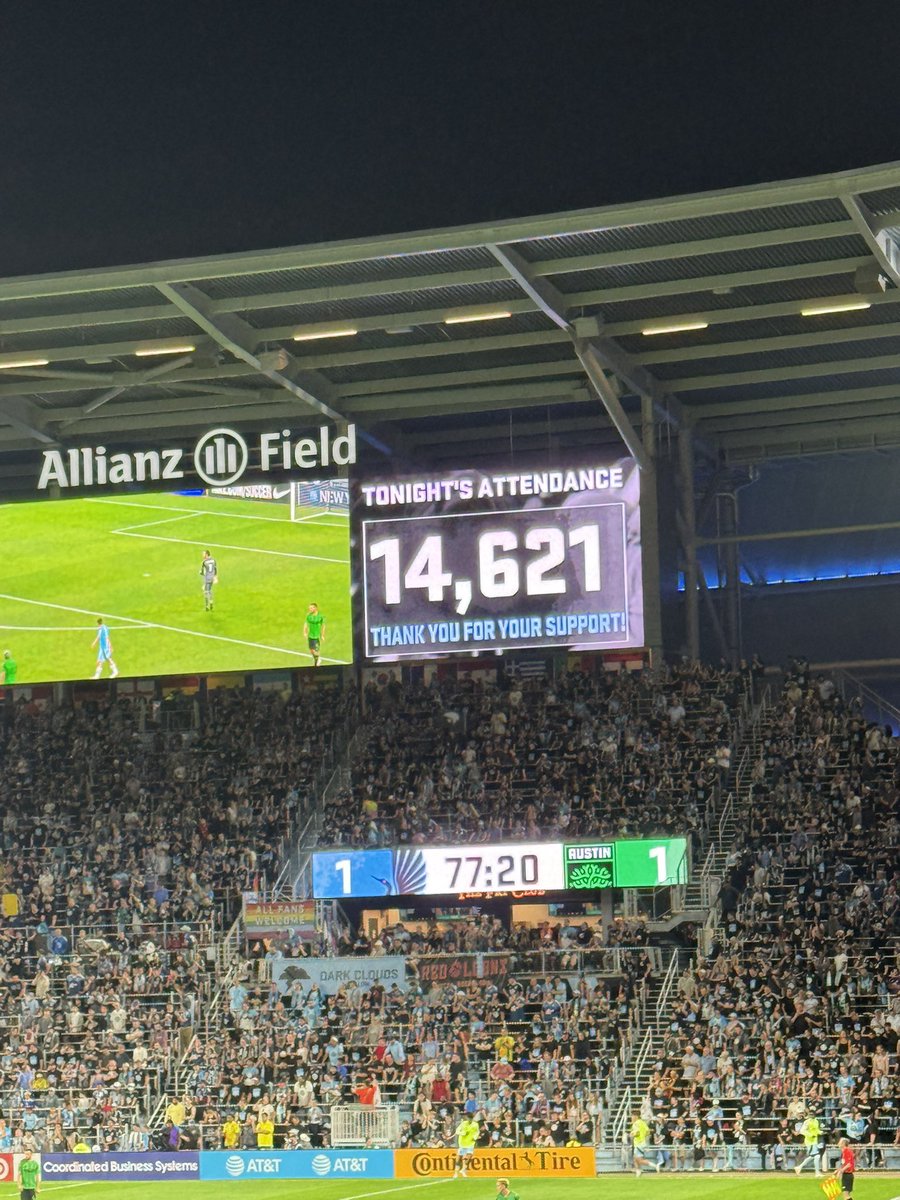 Not full stadium but great attendance for a weeknight game