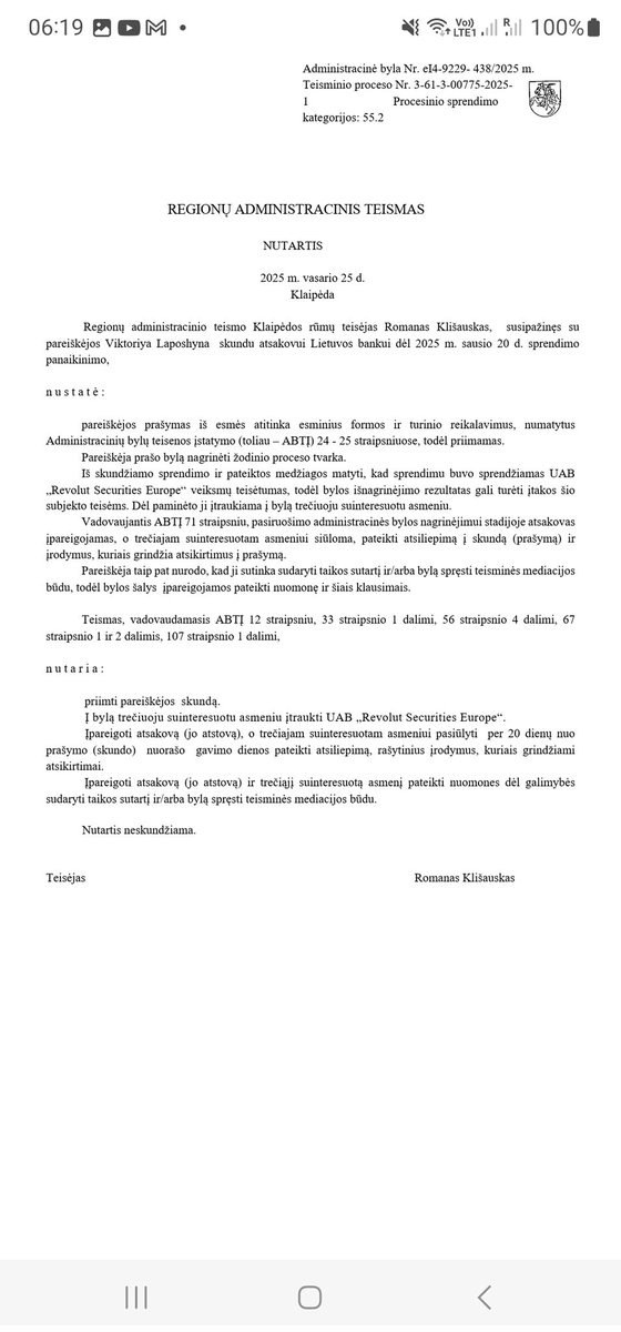 Viktoriya Laposhyna (@vlaposhyna76837) on Twitter photo <a href="/RevolutApp/">Revolut</a> <a href="/MarcusAnthonyCy/">MAC</a> " THIS IS NOT THE EXPERIENCE WE AIM TO PROVIDE". ie you closed my acc after moving from <a href="/TheFCA/">Financial Conduct Authority</a> refused to transfer my shares and sold my shares without my permission. Court made you and <a href="/LithuanianGovt/">Lithuanian Government ๐ฑ๐น</a> regulator defendants <a href="/ESMAComms/">ESMA - EU Securities Markets Regulator ๐ช๐บ</a> <a href="/SECGov/">U.S. Securities and Exchange Commission</a> <a href="/FT/">Financial Times</a> $gme $amc $nio $tsla <a href="/WhichUK/">Which?</a> <a href="/RevolutApp/">Revolut</a> <a href="/MarcusAnthonyCy/">MAC</a> " THIS IS NOT THE EXPERIENCE WE AIM TO PROVIDE". ie you closed my acc after moving from <a href="/TheFCA/">Financial Conduct Authority</a> refused to transfer my shares and sold my shares without my permission. Court made you and <a href="/LithuanianGovt/">Lithuanian Government ๐ฑ๐น</a> regulator defendants <a href="/ESMAComms/">ESMA - EU Securities Markets Regulator ๐ช๐บ</a> <a href="/SECGov/">U.S. Securities and Exchange Commission</a> <a href="/FT/">Financial Times</a> $gme $amc $nio $tsla <a href="/WhichUK/">Which?</a>