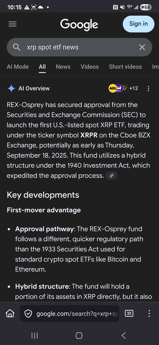 Natep717's tweet photo. An XRP Spot ETF could start trading as early as tomorrow Sept 18th with the ticker XRPR on the Cboe BZX exchange now a bigger name like a Blackrock ETF would be better but this is definitely a start and I believe more XRP Spot ETFs will be coming! #CryptoNews $XRP #XRP https://t.co/A3lkxCluj7