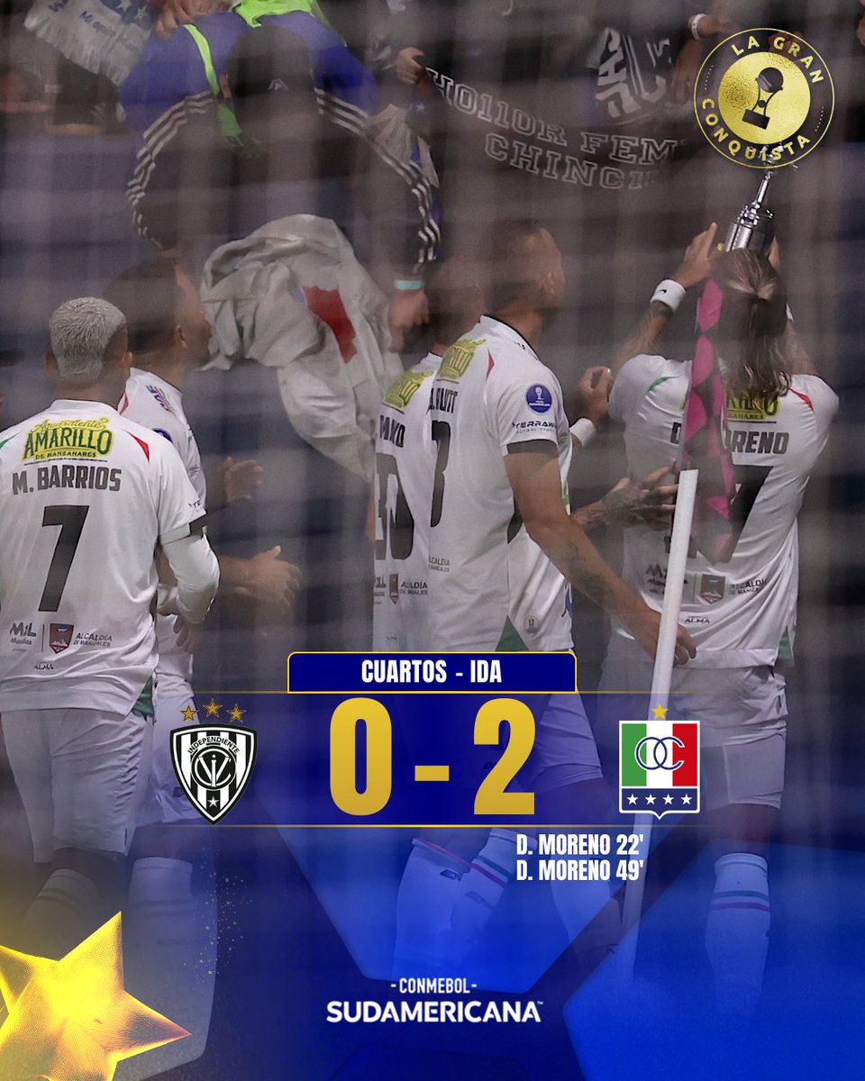 🔝👏 ¡Triunfazo en Quito! <a href="/oncecaldas/">🏆 Once Caldas ⭐️⭐️⭐️⭐️</a> 🇨🇴 festejó en la visita a <a href="/IDV_EC/">Independiente del Valle</a> 🇪🇨

🏆 CONMEBOL #Sudamericana | #LaGranConquista