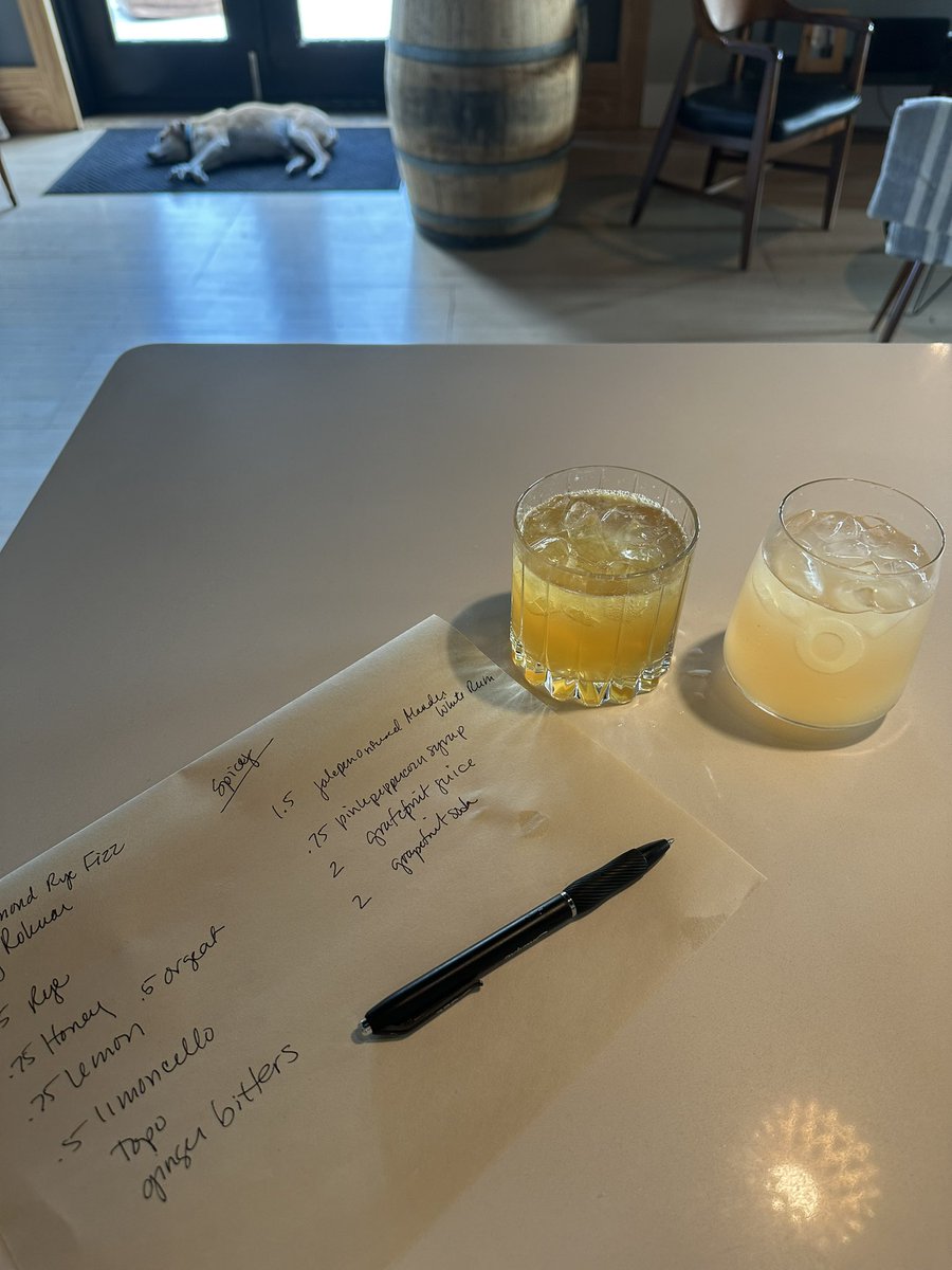A little cocktail menu planning with the new Honey Roknar rye. 🌾🚜🥃