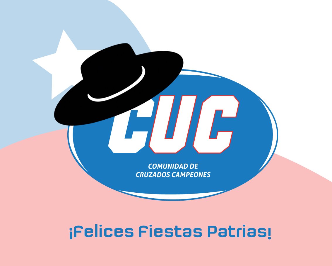 FELICES FIESTAS 🇨🇱! 🥳🎉🎊🎇🥁

Que las disfruten con alegría y responsabilidad, para así seguir alentando a nuestra Franja linda y querida 🙏

SalUC! 🙌

#LosCruzados #LasCruzadas
#FiestasPatrias #18deSeptiembre #Feliz18
#DiaDelEjercito #19deSeptiembre