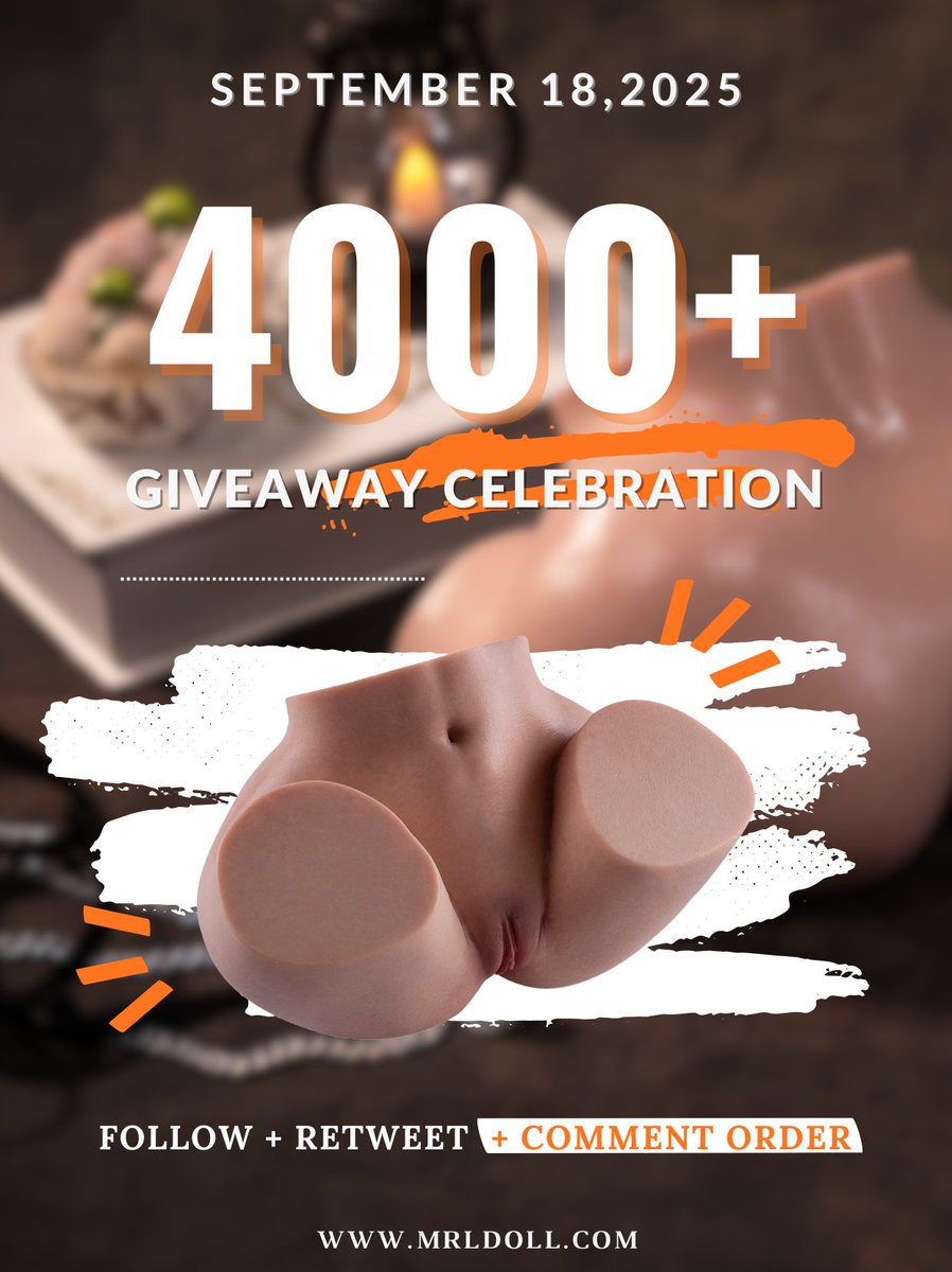MRLDOLL's tweet photo. GIVEAWAY ALERT! 🎉🔥

We’ve hit 4,000+ followers — thank YOU for the amazing support! 💜

NOW IT’S TIME TO CELEBRATE WITH A SPECIAL PRIZE! 🏆

Prize: One lucky winner will receive a Chloe Silicone Sex Doll! 😍💕

How to Enter:
➕ Follow us on social media
  ♥️  Retweet/share this post
💬 Comment your order number (past or new) to qualify

Bonus: Every valid entry gets an exclusive discount code for your next purchase! 🎁
⏰ Deadline: June 21! Don’t miss out! 📆
Winner announced shortly after — stay tuned! 🚀

Thank you for being part of our community! ❤️
#MRLDOLL #giveway #CelebrateWithUs