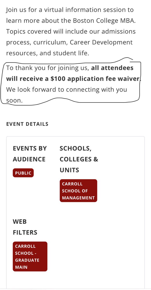 Boston college MBA application fee waiver if you attend virtual information session

events.bc.edu/event/full-tim…