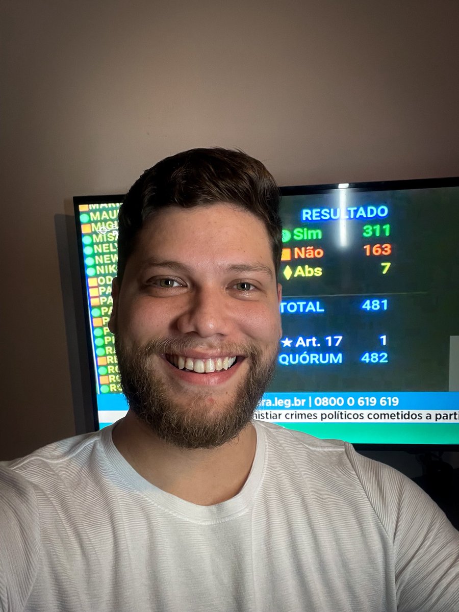 mathlqbrandao's tweet photo. 🚨 HISTÓRICO: REGIME DE URGÊNCIA DA ANISTIA APROVADO! 🇧🇷

Foram 311 votos SIM!

Um grande dia para o nosso país.

Hoje dissemos não à vingança política! Tudo graças ao povo brasileiro, que foi às ruas e clamou por anistia já!

🇧🇷 Rumo à pacificação do Brasil 🇧🇷 https://t.co/akd1nEzOzn