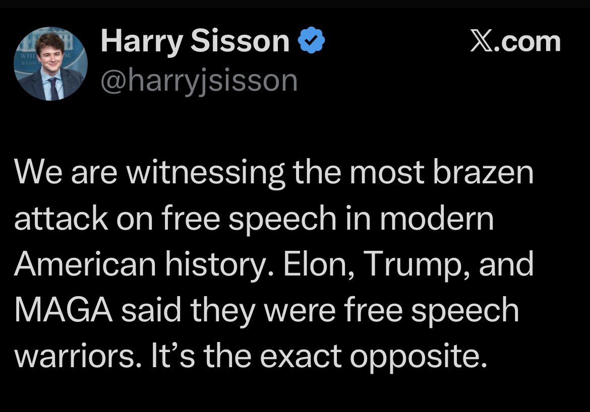 DogRightGirl's tweet image. No @harryjsisson, the most brazen attack on free speech was m@rdering Charlie Kirk. 

What you are seeing now are consequences and accountability.