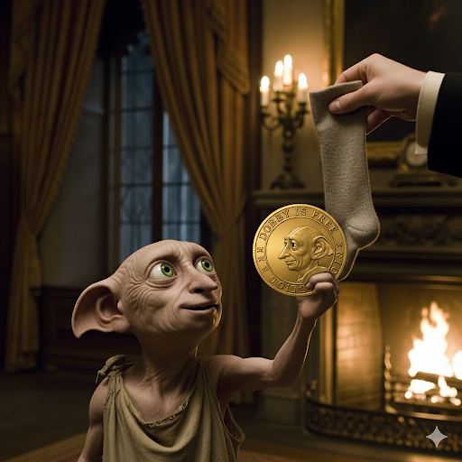 Grampa1950's tweet photo. From socks to coins, Dobby's legacy of freedom continues! Who's ready for a @Dobby_Coin in their collection? ๐ช #Dobbymemecontest #Insockswetrust https://t.co/ZAm7Gu2zhc