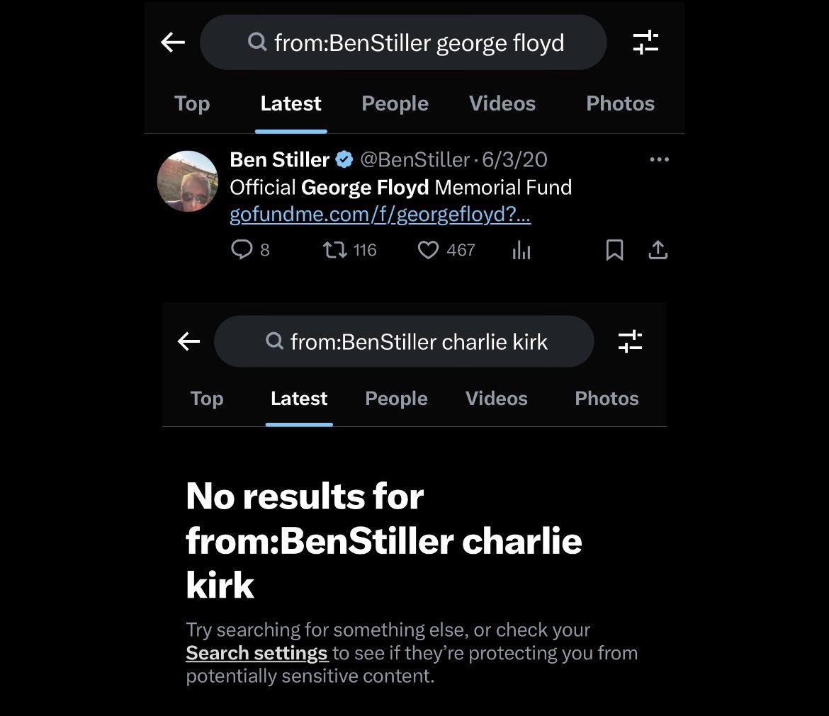 Speaks out about a martyrized, drug-addicted criminal.

Speaks out about a celebrity getting fired for their abhorrent lies.

Radio silence when an innocent man—a husband and father—is assassinated by one of their own.

But… “This isn’t right.”