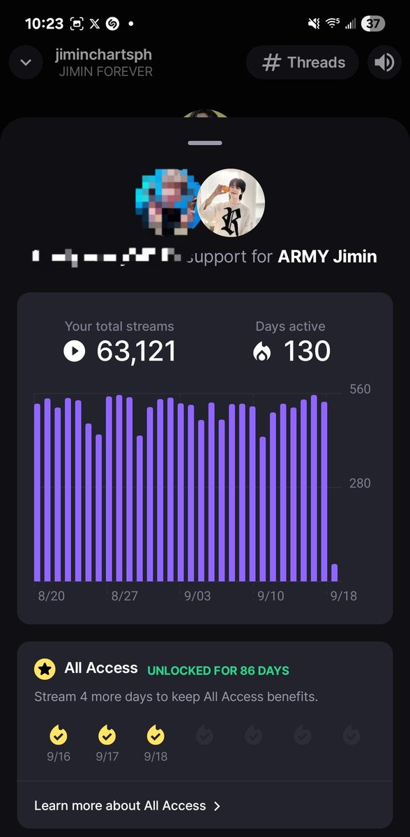 lettyd2021's tweet photo. @starangel2896 @jimin_lovers13 @hourlystream_jm @JIMIN_RECORD13 @Intan47888853 @noribaka_ @j_angeljm1013 @sams1_sams1 Let's goooo morning and night!!!

STREAM FOR JIMIN 
JIMIN FOREVER 👑 https://t.co/StMXGCVo1e