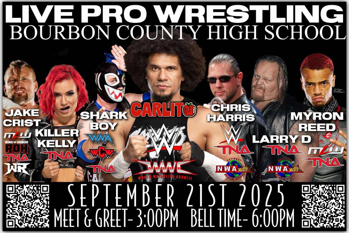 Sunday September 21st 2025
<a href="/Gnextpro/">Generation Next Pro Wrestling</a> <a href="/Litocolon279/">carlito</a> <a href="/CoreyCalhounPro/">Corey Calhoun</a> <a href="/JackieThad/">Jackie Thad</a> <a href="/TheBadReed/">Myron Reed</a> <a href="/Kelly_WP/">𝐊𝐈𝐋𝐋𝐄𝐑 𝐊𝐄𝐋𝐋𝐘</a> <a href="/itsstevieash/">Stevie Ash</a> <a href="/legendoflarryd/">Larry Fn D</a> <a href="/SharkBoy24_7/">Shark Boy</a> <a href="/GastonLarue/">'Mozart of Professional Wrestling' Gaston LaRue</a> <a href="/oldschoolicon/">Lone Wolf Bobby Blade</a> <a href="/nickmaniwa/">#ProWrestlingsBFF Nick Maniwa</a> <a href="/HighspotsWN/">Highspots.TV</a> <a href="/dexblockstudios/">DEX Block Studios LLC.</a> <a href="/Highspots/">Highspots.com</a> <a href="/EverythingSledd/">mr. everything maxx sledd</a>
