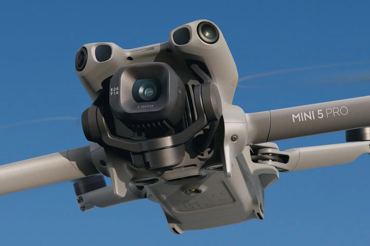 TechWAaron's tweet image. The DJI Mini 5 Pro was announced today and here are some sick new features:
- New 50 MP camera
- Upgraded obstacle avoidance
- Upgraded Active Track 360
- 225 degree rotating gimbal
- 20 KM range
#DJI
