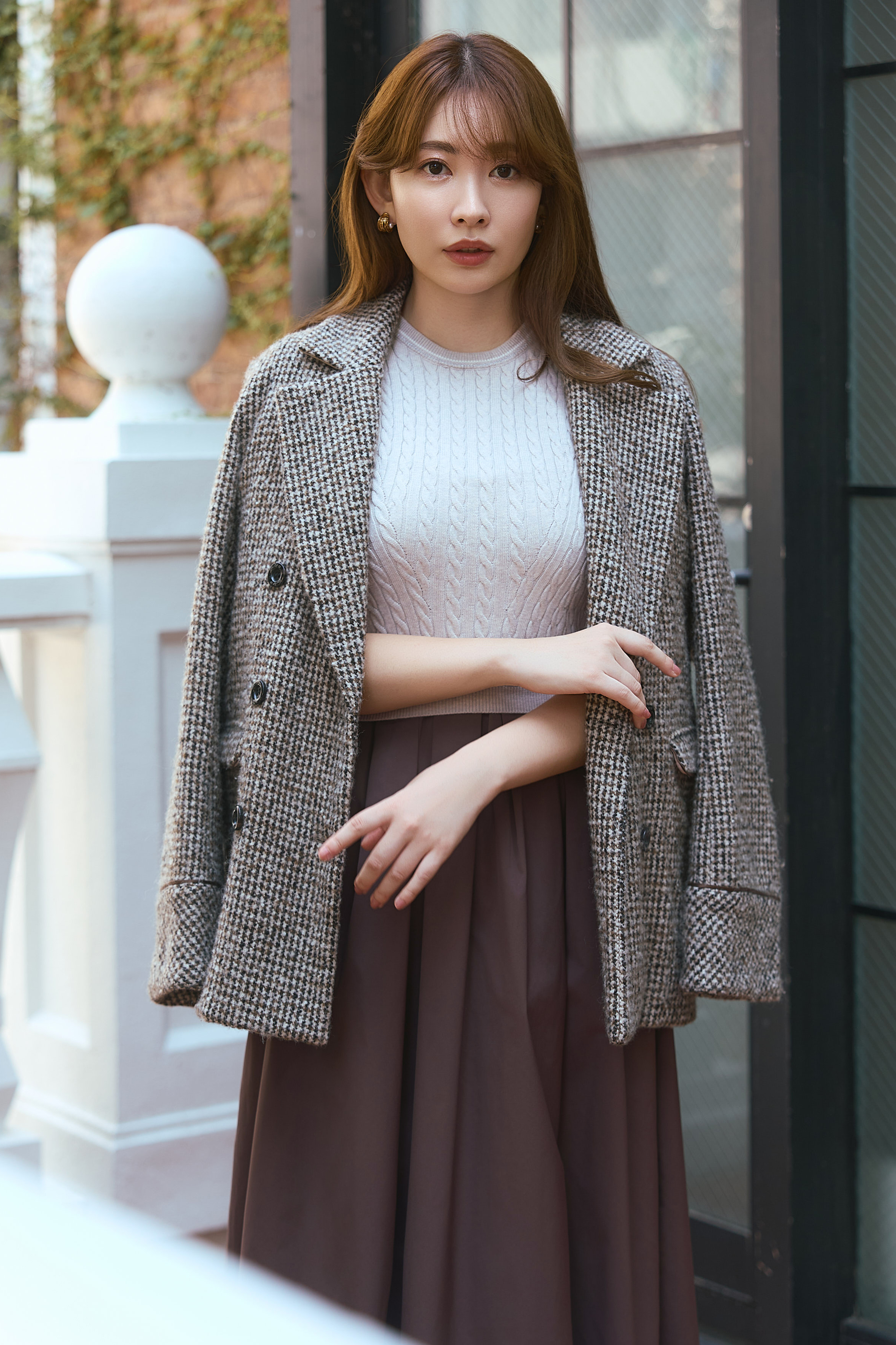 ジャケット・アウター herlipto Hemingway Check Tweed Jacket ハーリップトゥ Hemingway Check Tweed Jacket