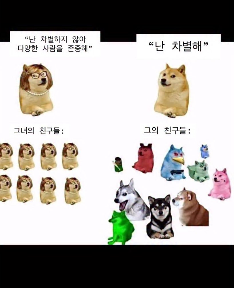 “난 차별해”