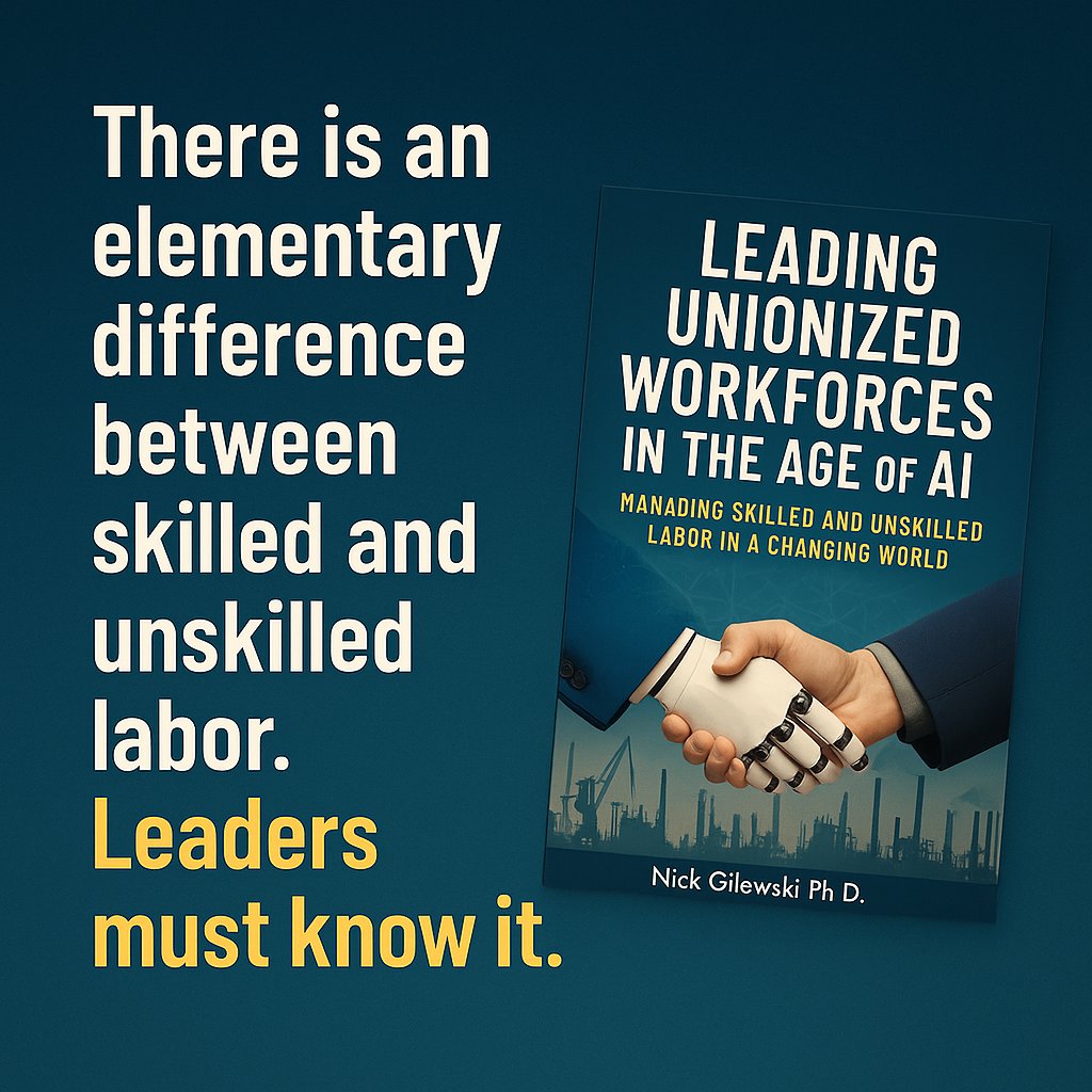 NGilewski's tweet photo. “There is an elementary difference between skilled and unskilled labor. Leaders must know it.” There is an elementary difference between skilled and unskilled labor.

Leaders who fail to recognize it risk losing their workforce.

#Leadership #FutureOfWork #SkilledTrades https://t.co/xT33pVAzeK
