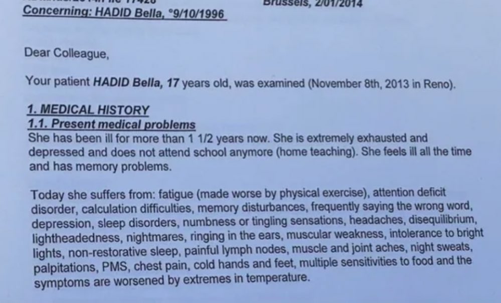 yeah girl. i’m sure it’s “chronic lyme infection” and not her well documented eating disorder.