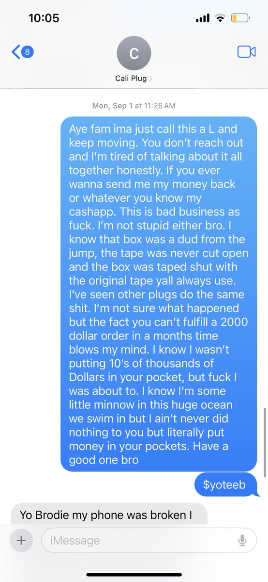 JacobTyler15070's tweet photo. @CaliPlug “Fully guaranteed” my ass. Bro literally sent me a dud box https://t.co/H0Pvk5jCXP