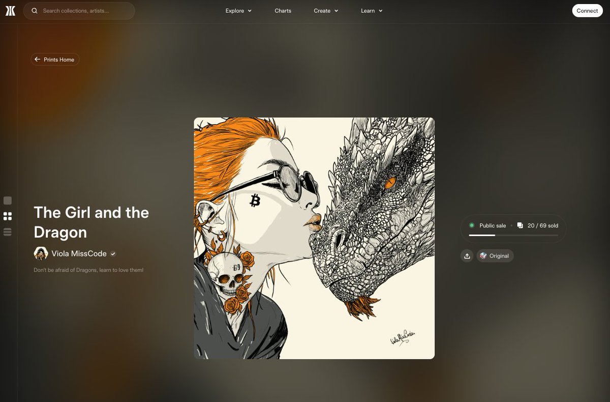 Gamma.io (@trygamma) on Twitter photo The Girl and the Dragon, <a href="/ViolaMissCode/">Viola MissCode</a>
69 prints // 25,000sats
gamma.io/ordinals/print… The Girl and the Dragon, <a href="/ViolaMissCode/">Viola MissCode</a>
69 prints // 25,000sats
gamma.io/ordinals/print…