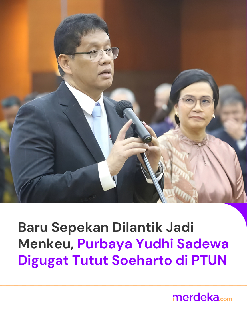 merdekadotcom's tweet photo. Gugatan PTUN oleh Tutut Soeharto terhadap Menteri Keuangan Purbaya Yudhi Sadewa jadi sorotan. Apa isi gugatan? Kita tunggu info lebih lanjut.
#PTUN #Menkeu #mdkdriz #mdknbl https://t.co/XDCSKljc5M