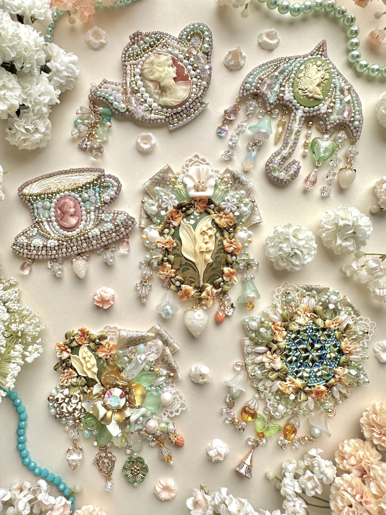 piari様 ネックレス 色紙 ハンドメイド ビーズ 刺繍 ミズノ gx2