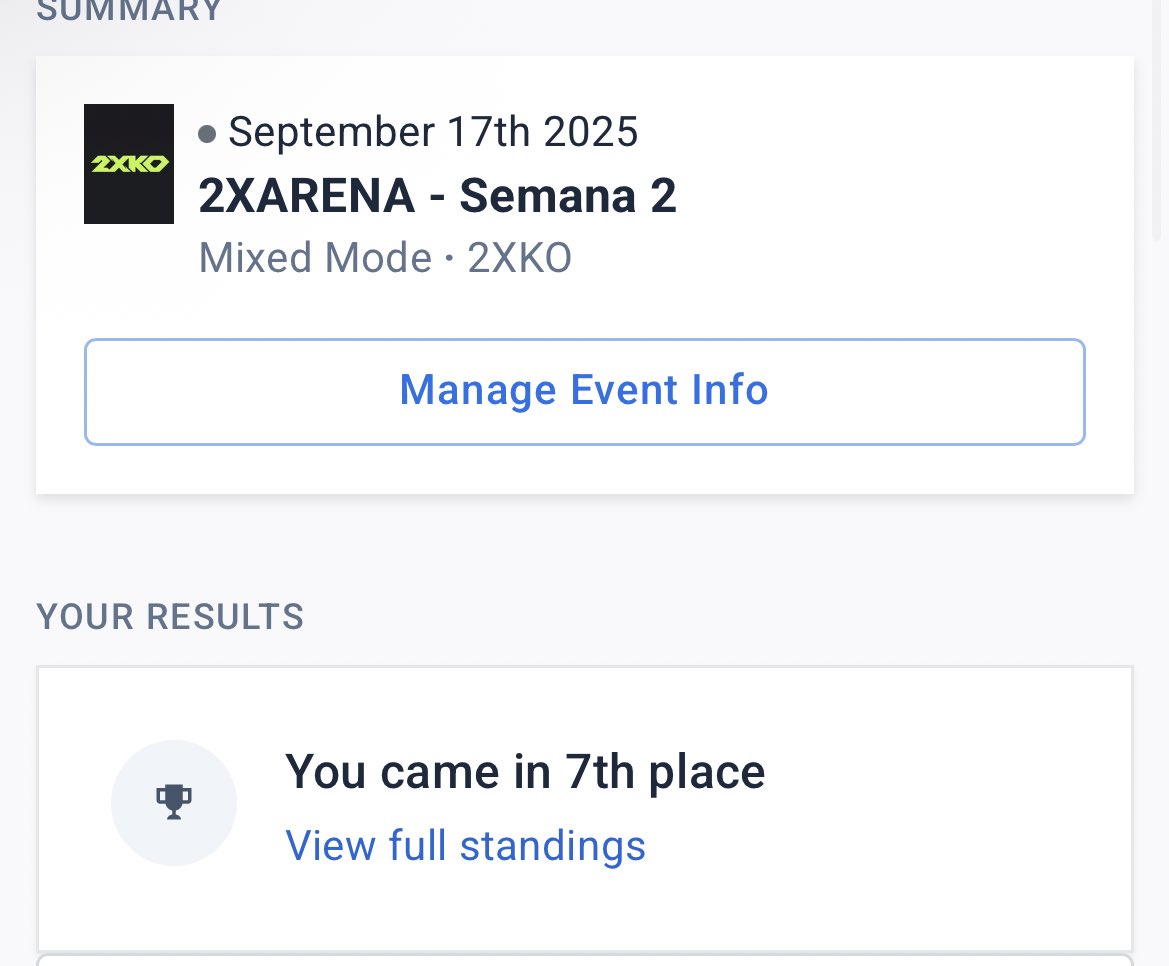 Primeiro top 8 no jogo, não tá tão ruim