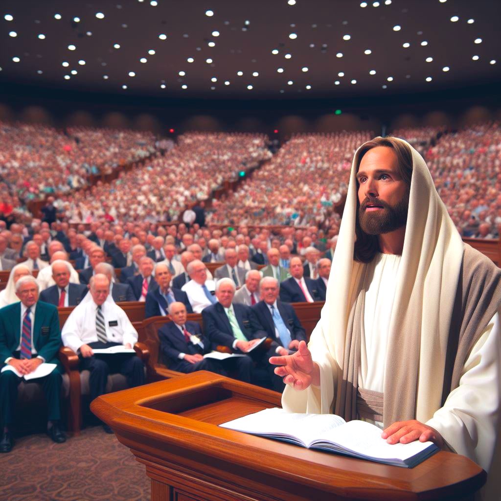 38: 41 

And Let Your Preaching Be The Warning Voice—
Every Man To His Neighbor, 
In—Mildness And In Meekness.

—Jesus Christ (GC Oct 2025)