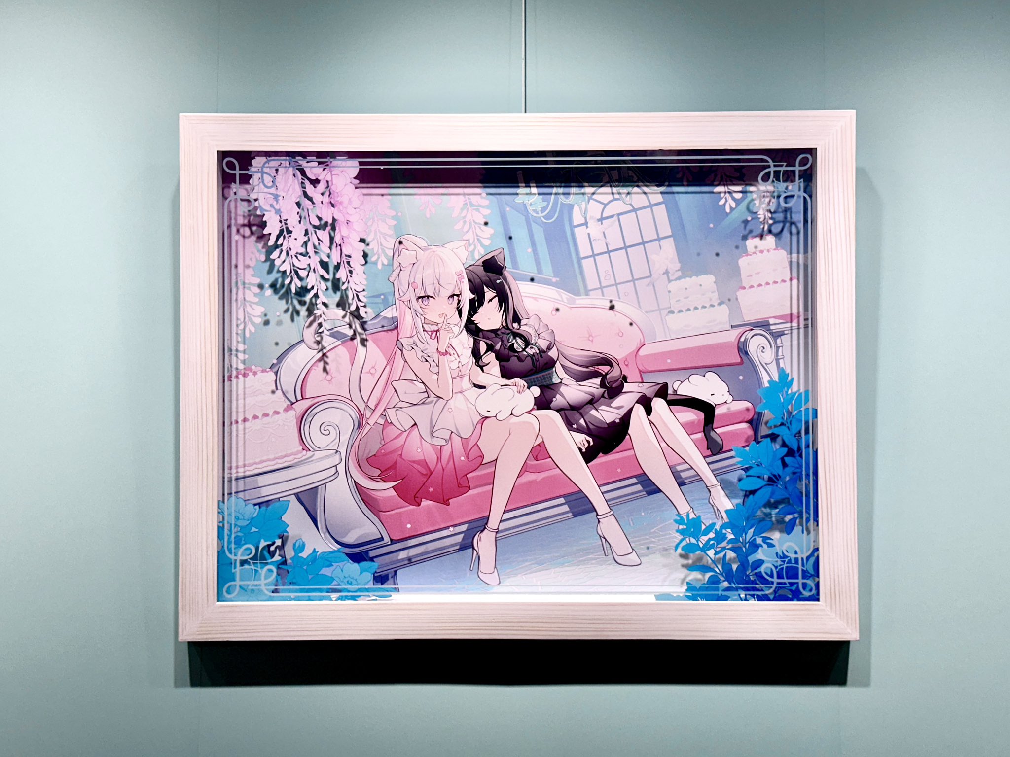 【イコモチ展】会場限定商品 直筆サイン入り複製原画 50枚限定】 イコモチ先生直筆サイン入り X-ART製 オーロラアート