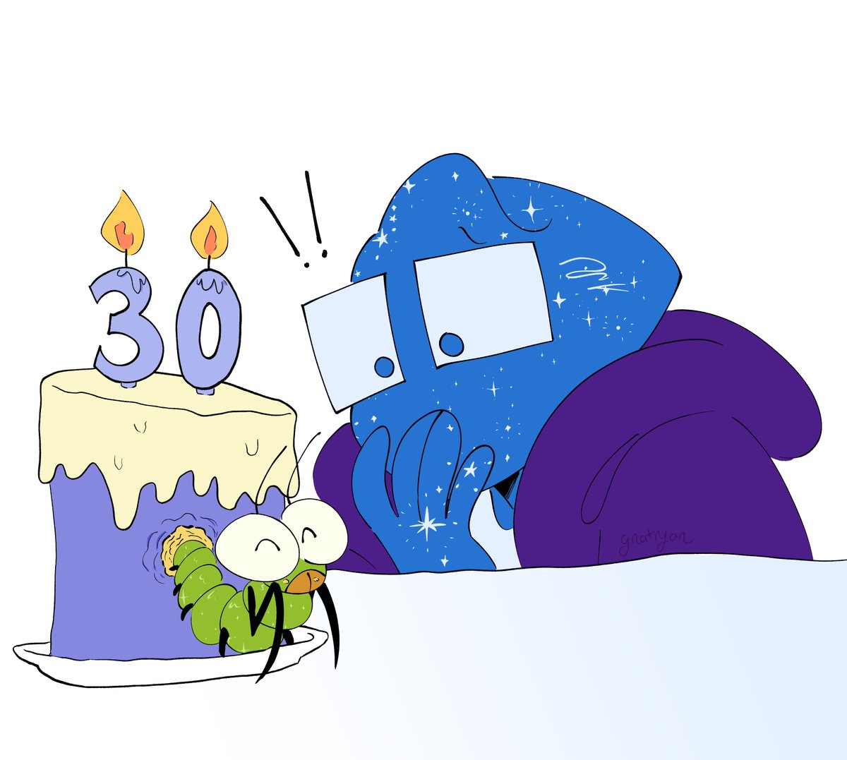 its my birthday!! 
looks like the cakes been compromised😵‍💫