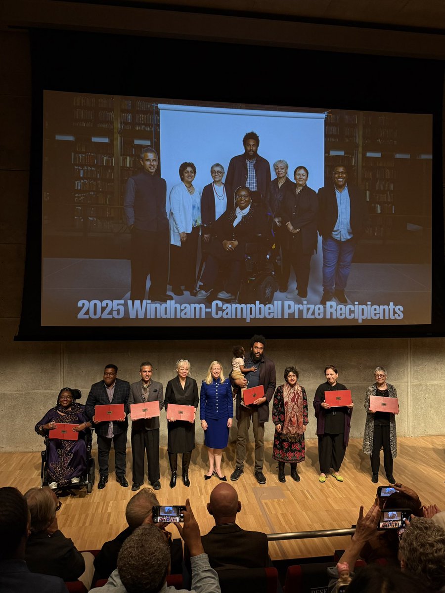 midascampaigns's tweet photo. It was a joyous second day at the @WindhamCampbell Festival, which kicked off with a Q&A with arts and humanities students. A huge round of applause to the recipients who were presented their prizes at today’s ceremony and to @kwamedawes for delivering a brilliantly inspiring ‘How I Write’ Keynote Lecture. #wcpfestival25