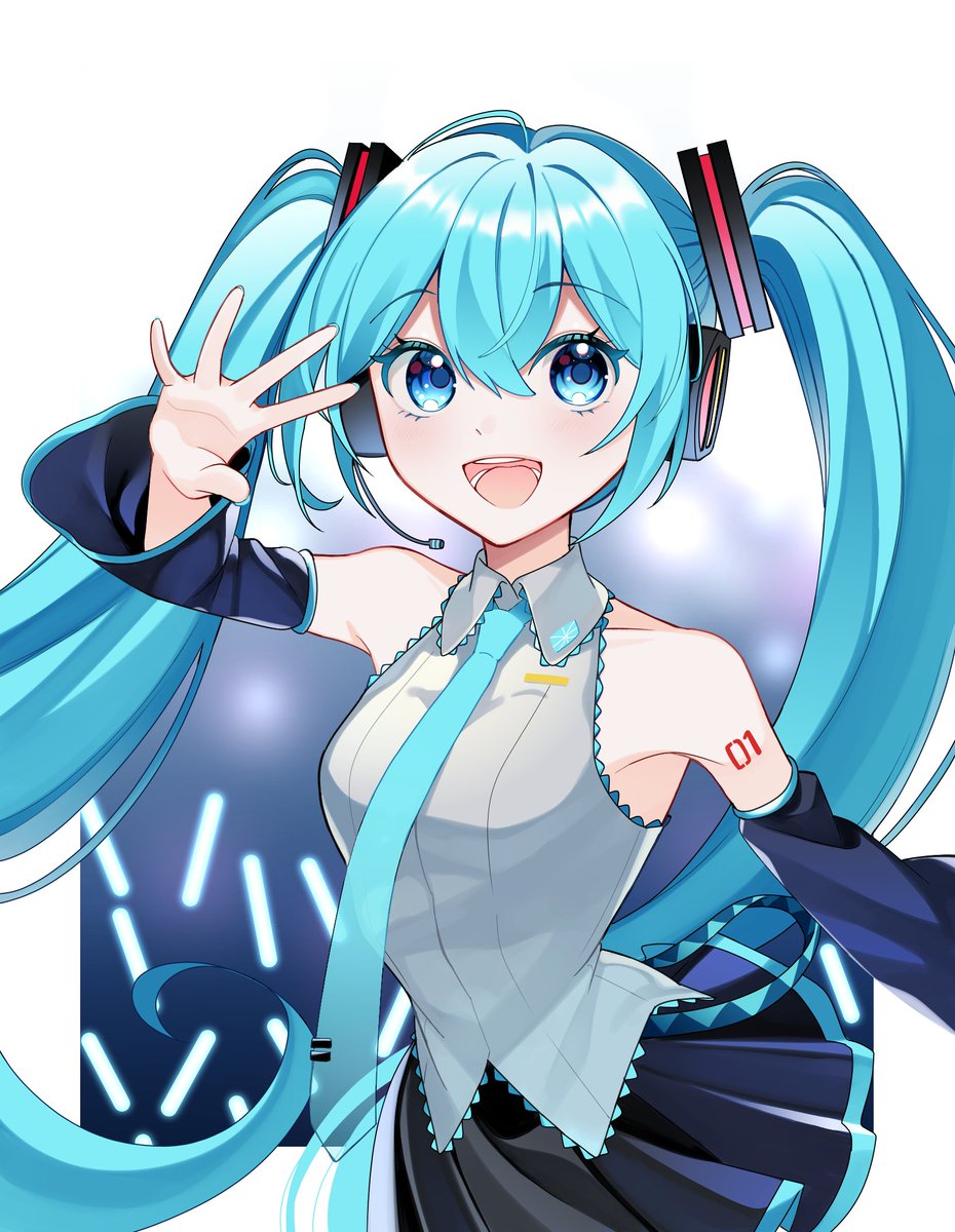 初音ミク 「描き溜めていたイラストを一気に載せてフォロワーを怖がらせましょう」|マスもふﾌﾟﾝのイラスト