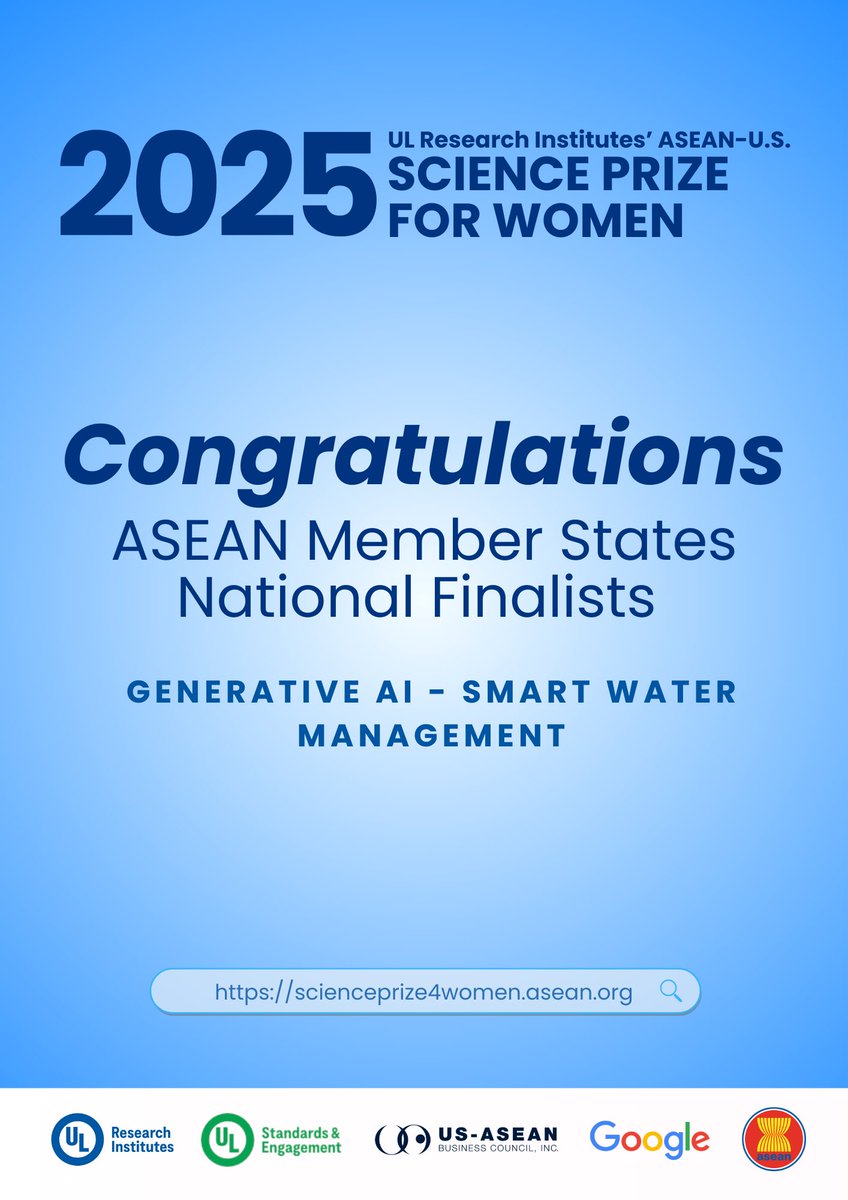 ULRI’s ASEAN-US Science Prize for Women tweet media