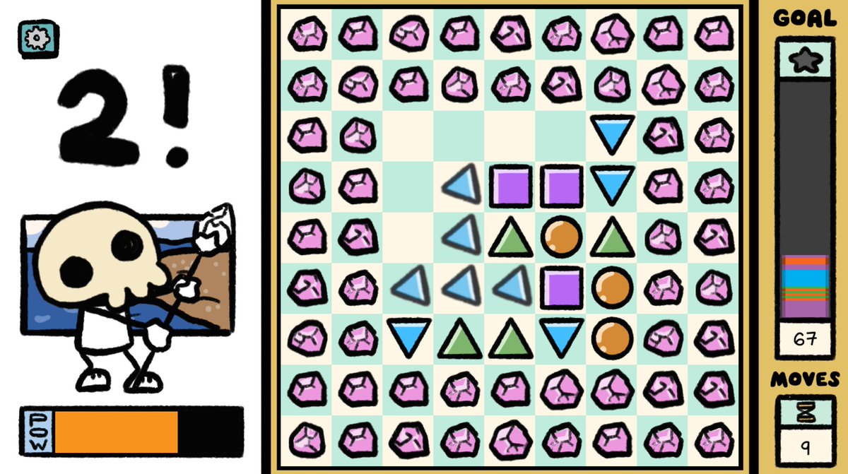 Link: alexandershen.itch.io/that-time-i-sa…
​Some updates to the game! Thanks for playing! Remember: this is a match-3 game where you can move a tile to any other spot. No swiping. No drag and drop. Click and click again. #indiegames #indiegamedev