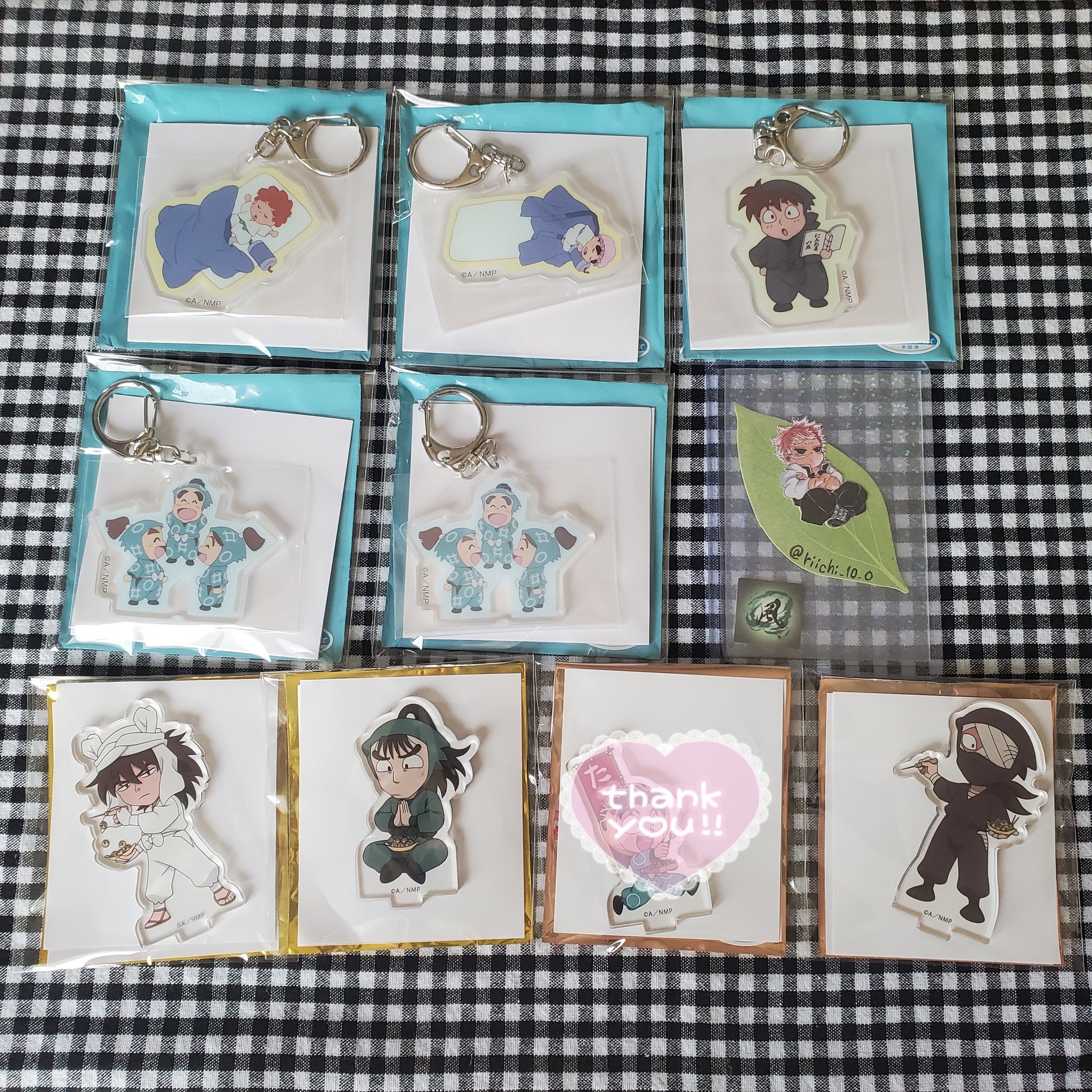 忍たま乱太郎　最強の軍師　体験展　土井半助　天鬼　ミニキャラアクリル　缶バッジ 忍たま乱太郎 最強の軍師 体験展 土井半助 天鬼 ミニキャラアクリル