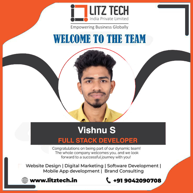 LITZTech's tweet image. 🎉📱 Big Welcome to Vishnu! 📱🎉
We’re excited to have Vishnu join the Litz Tech family as a Flutter Developer! 🚀
With his creativity and passion for building smooth mobile experiences, we can’t wait to see the apps he’ll bring to life.
Let’s code, create, and grow together!