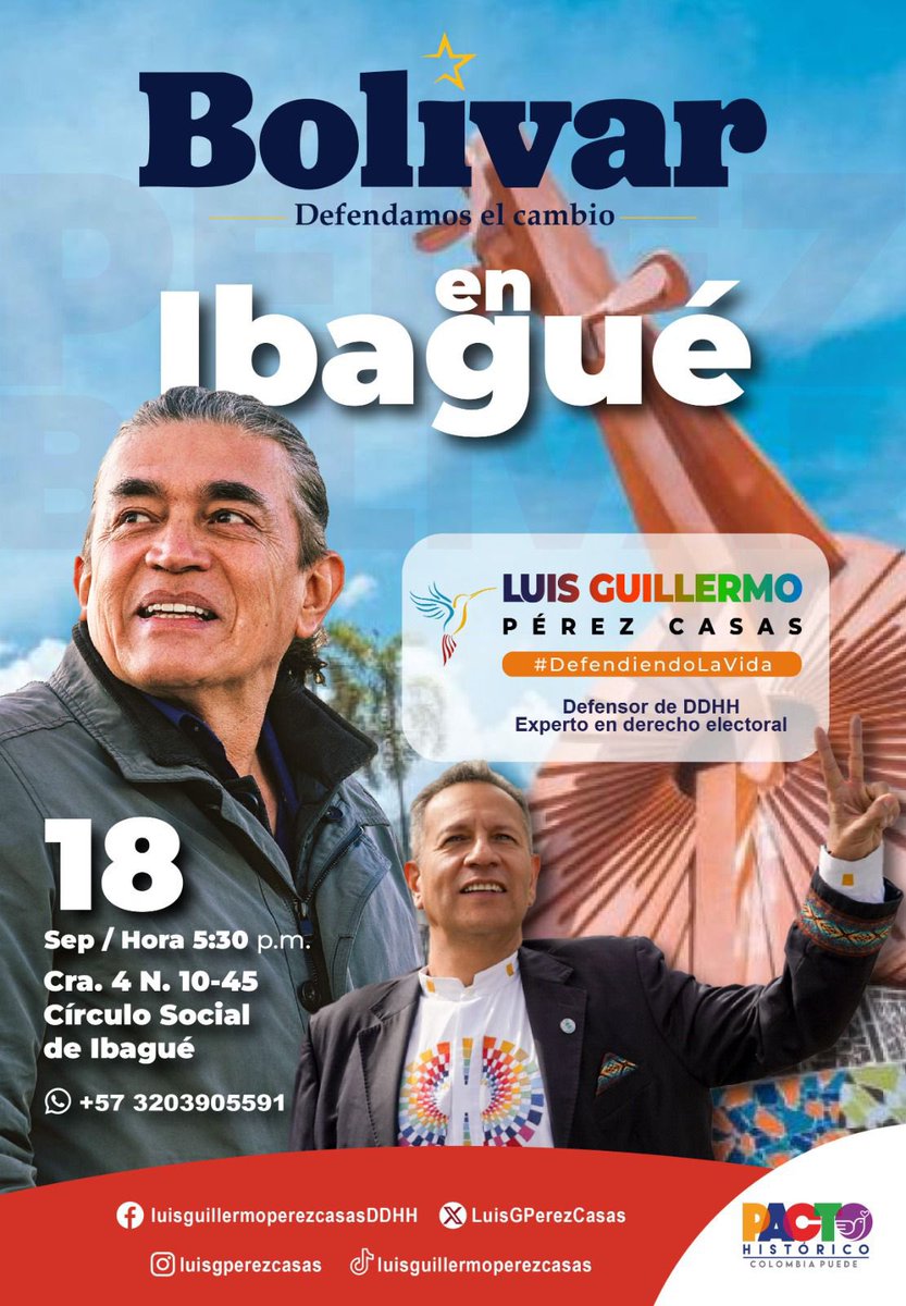 Defensores del cambio de Ibagué: 
Nos escuchamos mañana.