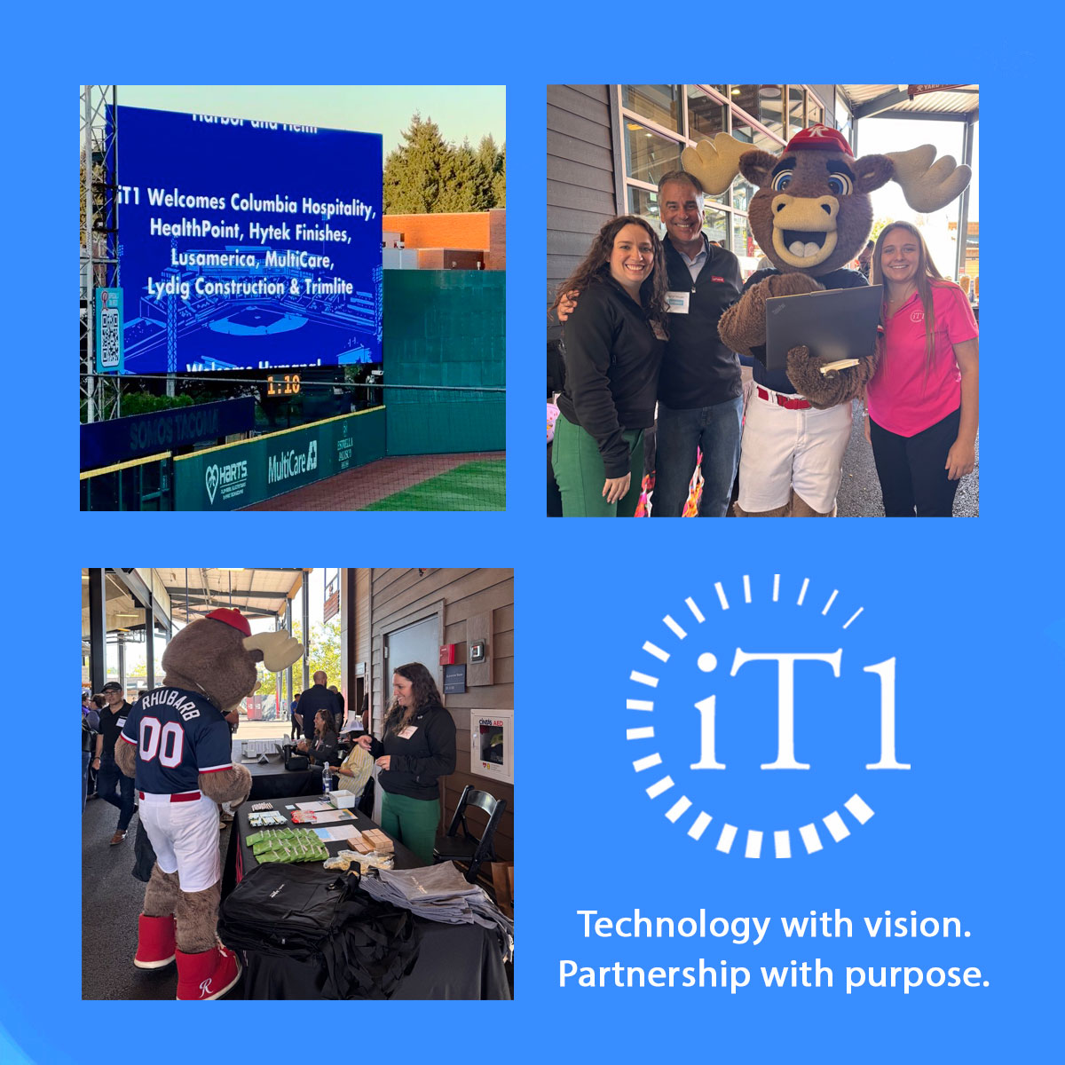 A night at the ballpark is always a win! 
We teamed up with Rhubarb the Reindeer and our partners to host customers at the Tacoma Rainiers vs Oklahoma City Comets game at Cheney Stadium tonight.
⚾  #weareit1