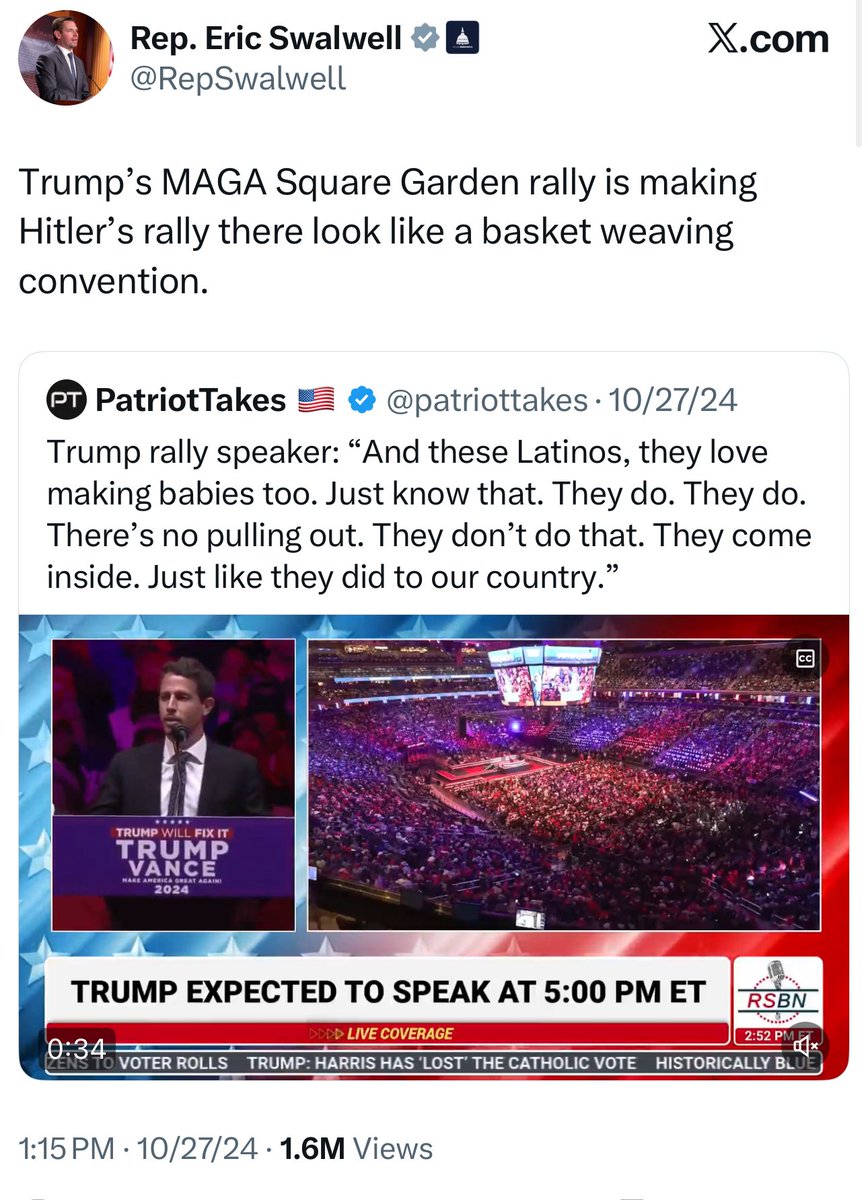 You said Trump’s rally at MSG was worse than a Hitler rally because <a href="/TonyHinchcliffe/">Tony Hinchcliffe</a>, an actual comedian, made a joke. You and your democrat friends then tried to cancel Tony.

Kimmel, on the other hand, isn’t a “comedian.” He is a Democrat propagandist who told an egregious lie