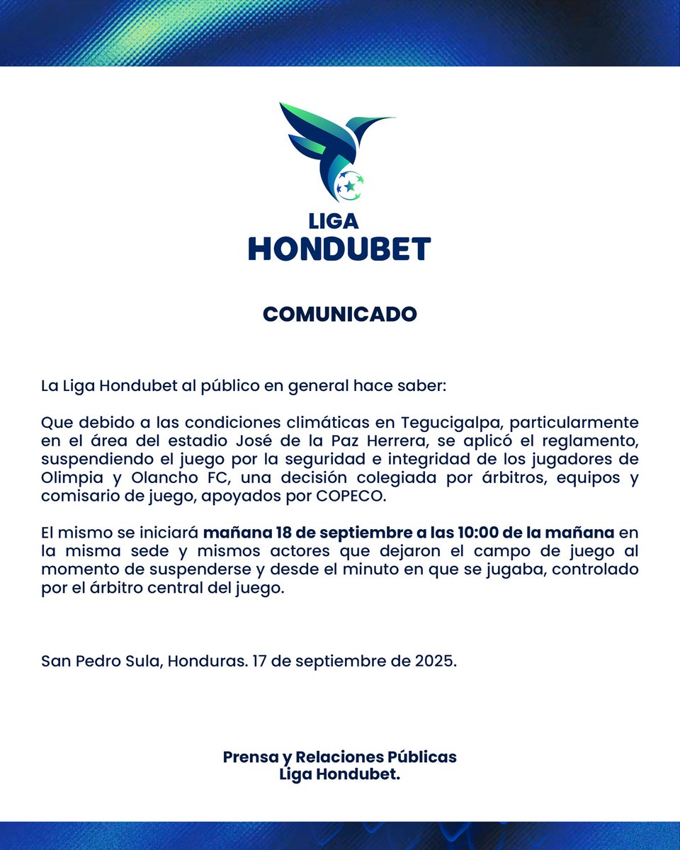 Comunicado: