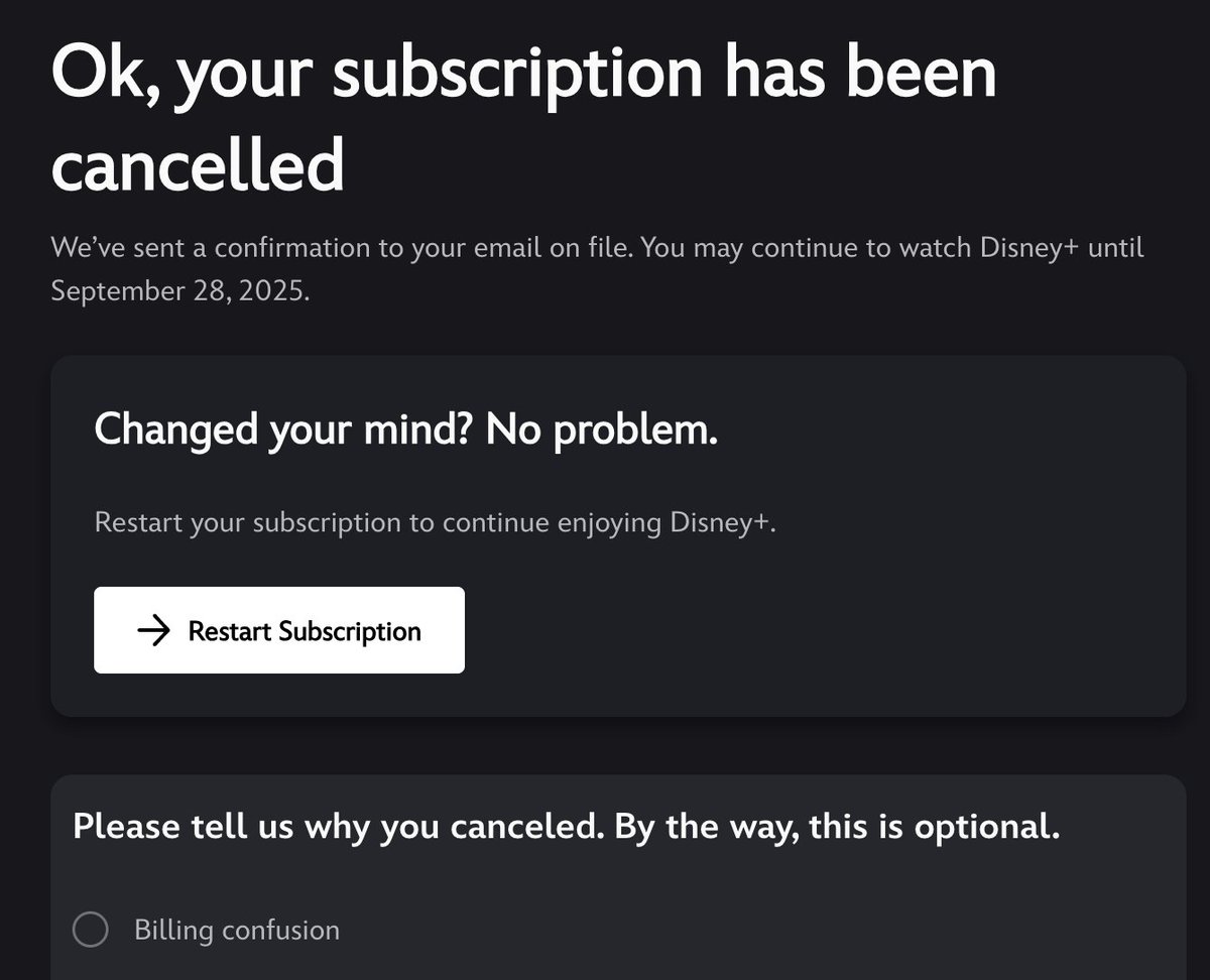 RealJakeBroe's tweet image. I have cancelled my Disney+ subscription.  I will also be boycotting all ABC shows and refusing to pay for movies from Disney, Pixar, Marvel, and Star Wars until Jimmy Kimmel is put back on the air.

If you side with fascists, then you aren&apos;t getting my money.

@Disney…