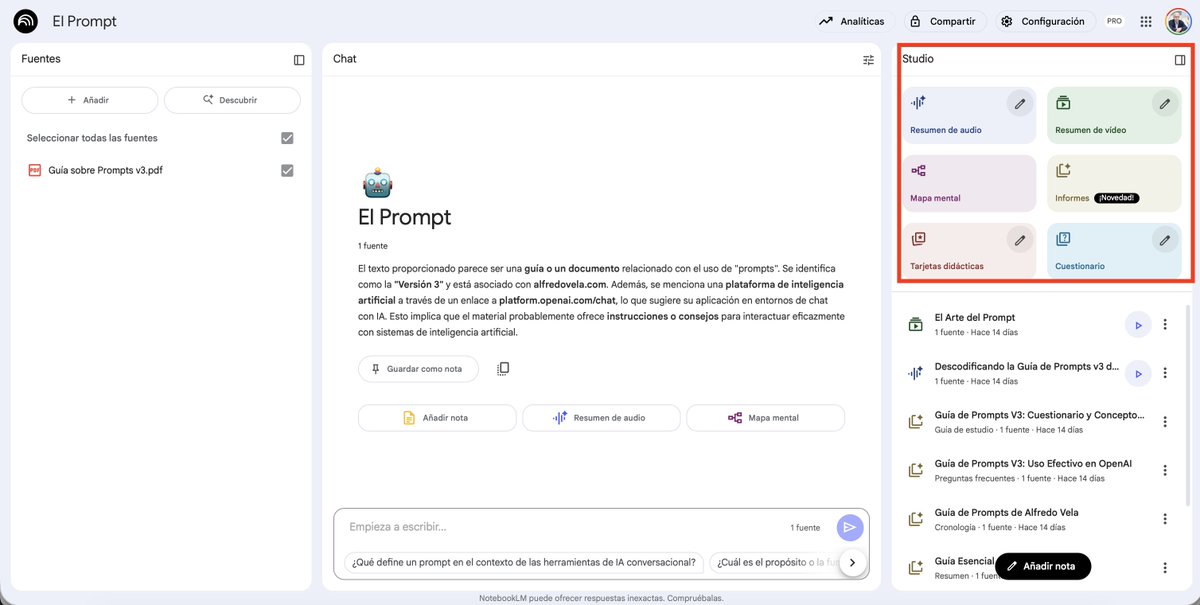 ¡NOVEDAD!
Sin duda, Notebooklm es una de las herramientas mas interesantes del panorama de la inteligencia artificial generativa. Acaba de añadir novedades que la mejoran, más modelos informes, informes personalizados, cuestionarios, tarjetas didácticas, ... ¿la usas? Qué te